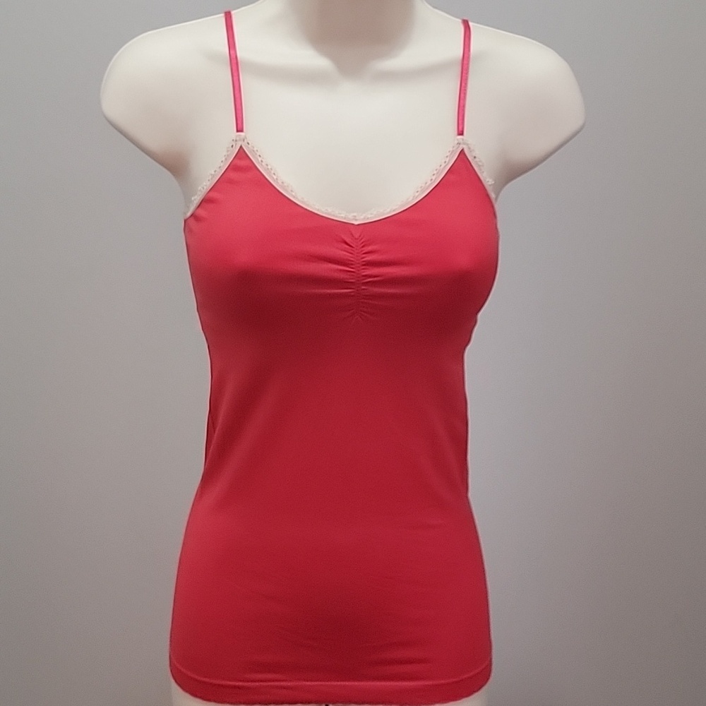 Victoria's Secret Body By Victoria Lace Trim Bra Top Cami - Red - Sz XS